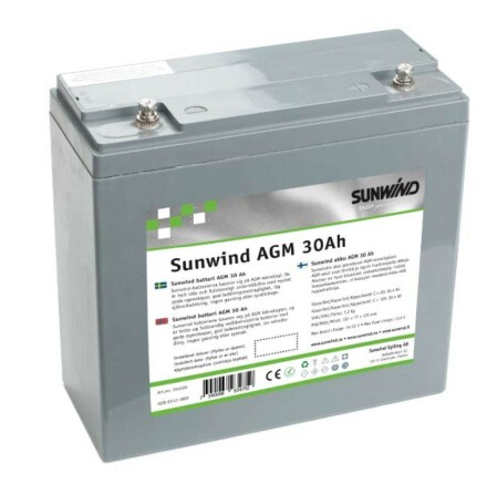 Batteri Sunwind AGM 30Ah 12V