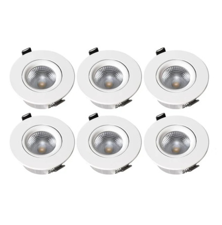 DOWNLIGHT ECO 6,8W 575LM CCT VIT 6-PACK