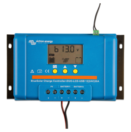 Solcellsregulator Victron BlueSolar PWM-LCD&USB 12/24V-20A