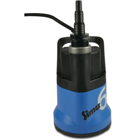 Simer Drnkbar pump fiberfrstrkt plast 1" slangkoppling 230VAC svart/bl