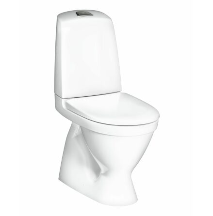 Toalettstol Gustavsberg Nautic 1500 Hygienic Flusch 4/2L Dolt S-ls Limmontage, Med Slim seat, CeramicPlus