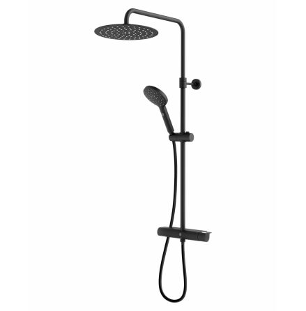 Takduschset Gustavsberg Estetic Round Mattsvart, 160 cc