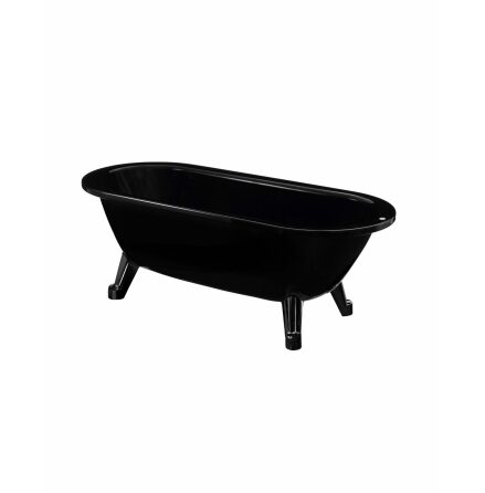 Tassbadkar Gustavsberg Duo Svart utan Ftter 1580 x 680 mm, Antihalkbehandling