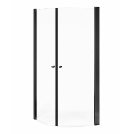 Duschdrr Gustavsberg Round fr Hrnmontage Par 80 x 90 cm, Mattsvart