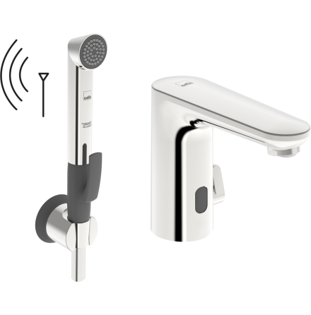 Tvttstllsblandare Oras Electra Safety med Bidetta Handdusch 3 V Bluetooth