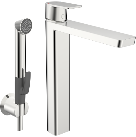 Tvttstllsblandare Oras Stela ECO Hg med Bidetta Handdusch