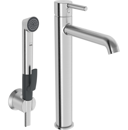 Tvttstllsblandare Oras Optima Style Hg med Bidetta Handdusch Borstat stl