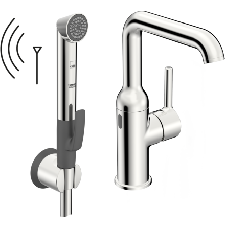 Tvttstllsblandare Oras Optima Style Hybrid Svngpip med Bidetta Handdusch 3 V Bluetooth Krom