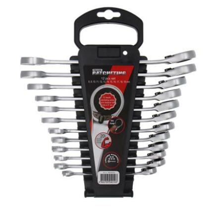 T-GW819 Ringsprrnyckelset 12delar8-19mm