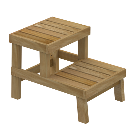 Trappstegspall SAWO Dubbelben Cedertr 530 x 780 x 850 mm