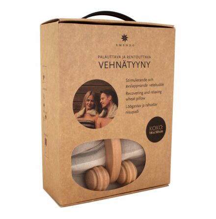 Vetekudde Emendo Vit Rand med Massagerulle
