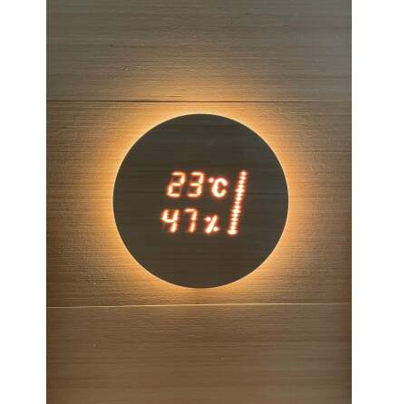 Bastu Termometer Hygrometer Cariitti med timglas Aspectu Round Hemlock