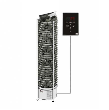 Elektriskt Bastuaggregat SAWO Tornvgg 3P-1P 4,5 kW (3-6 m3) 385x230 mm, Ni2 (inbyggd effektregulator, krver kontrollenhet)