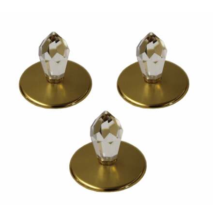 Ljusarmatur fr ngbastu Cariitti LED-kristall CR-12 3 st Guld