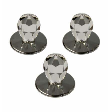 Ljusarmatur fr ngbastu Cariitti LED-kristall CR-16 3 st Krom