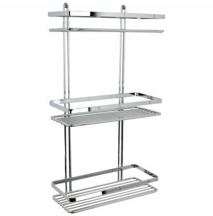 Badrumshylla Duschy Satina 3-plan Krom