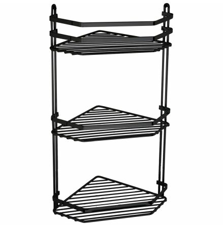 Duschhylla Duschy Satina Trdad 3-plan Hrn Svart