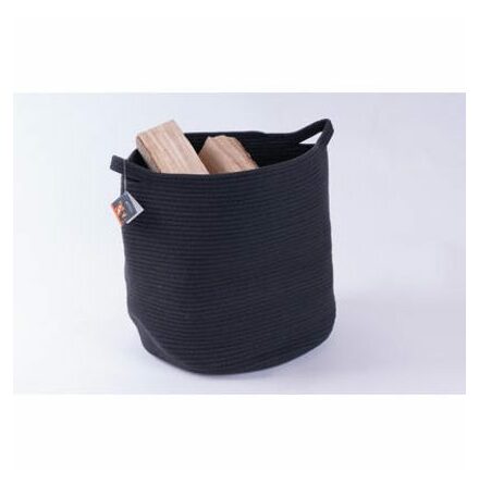 Vedkorg TermaTech bomull/polyester svart