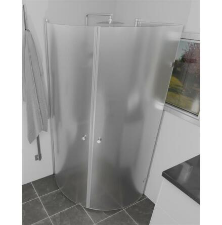 Cyclone Rund duschh�rna , f�nstermontering, Frostat 80x80cm